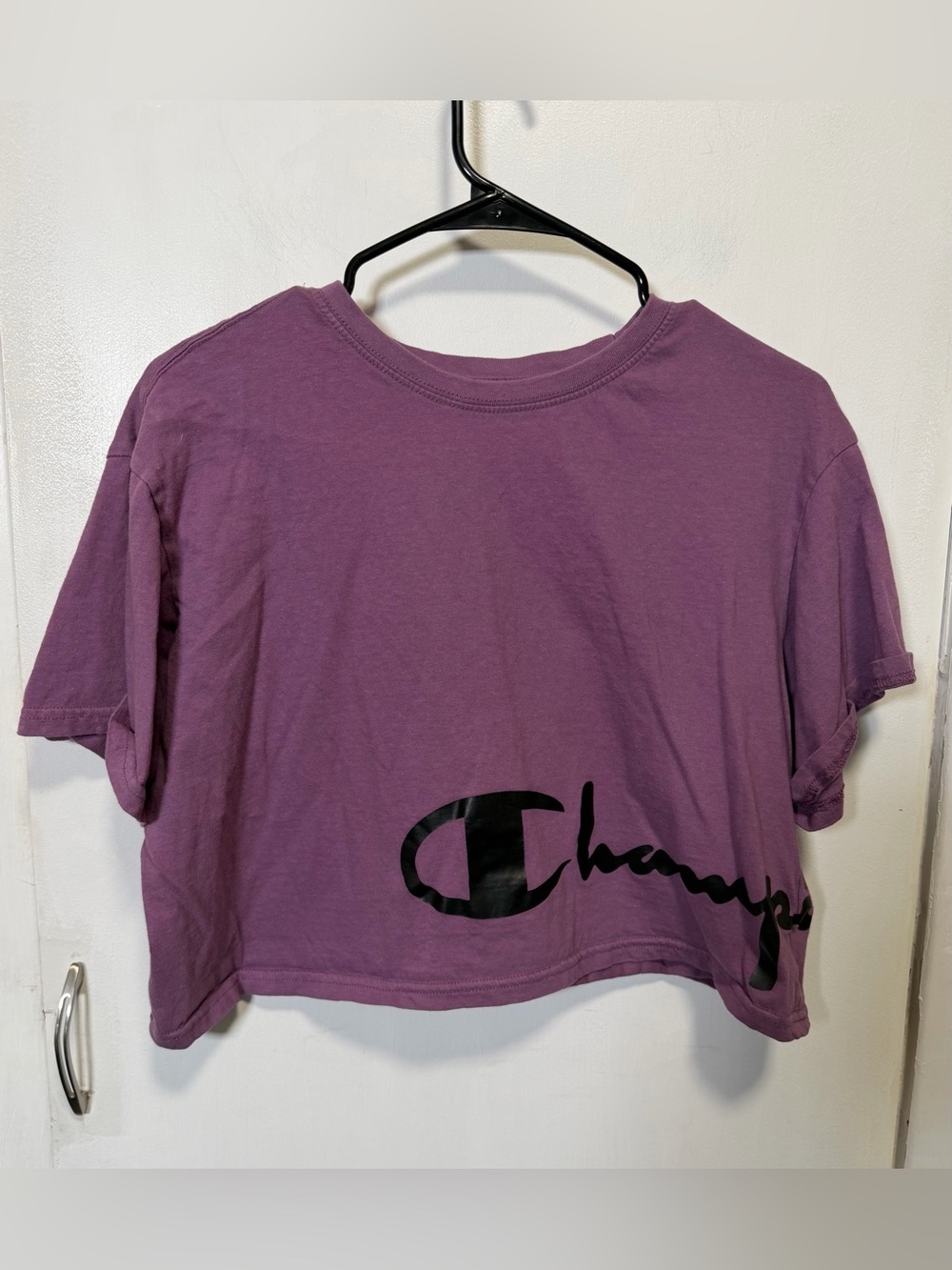 Champion Purple Cropped Tee